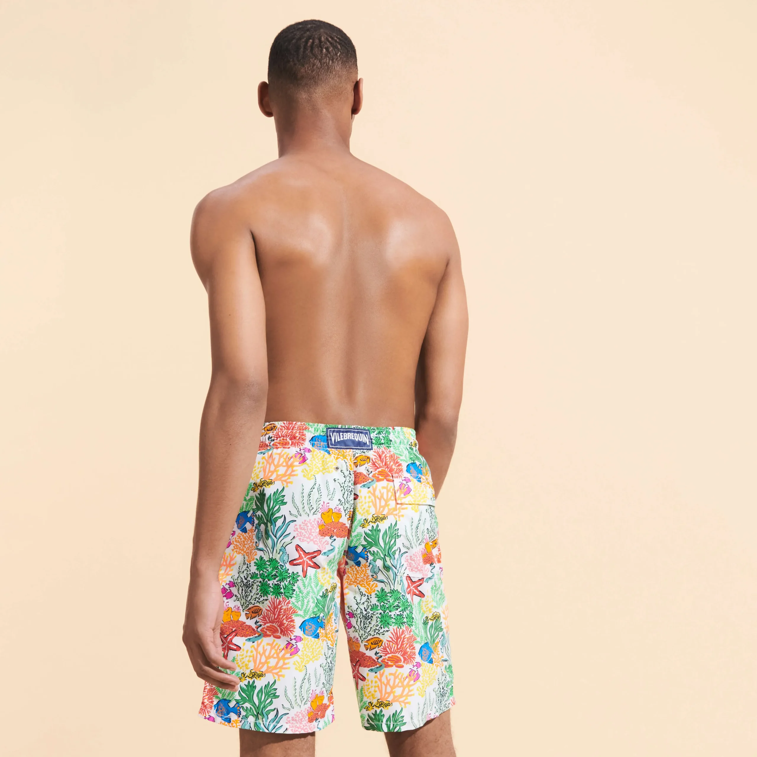 Vilebrequin Men Long Swim Trunks Fond Marins Multicolores*Men The Long