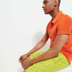 Vilebrequin Men Long Swim Trunks Micro Tortues Rainbow*Men The Long