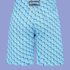 Vilebrequin Men Long Swim Trunks Micro Ronde Des Tortues Rainbow*Men The Long