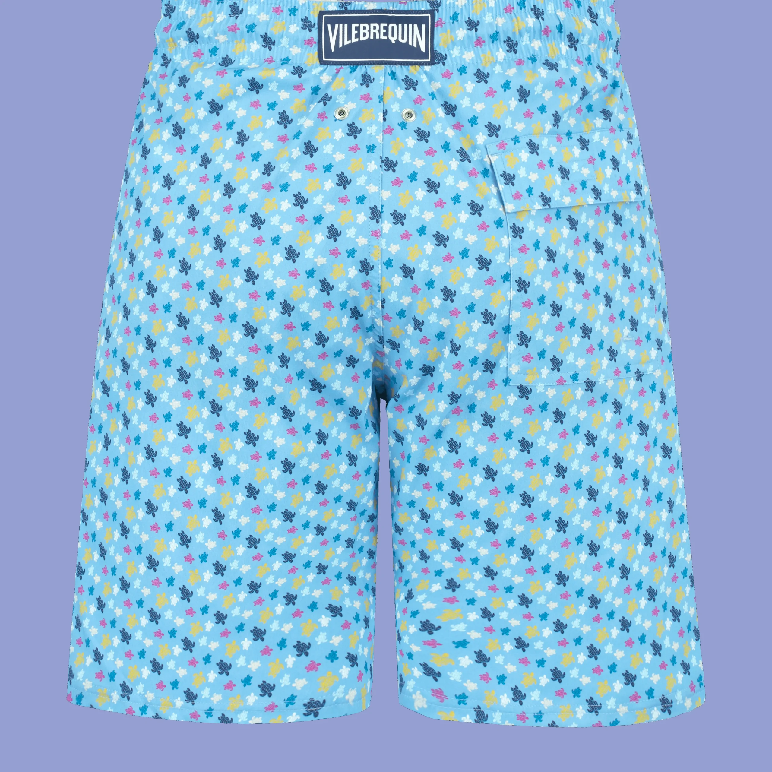 Vilebrequin Men Long Swim Trunks Micro Ronde Des Tortues Rainbow*Men The Long