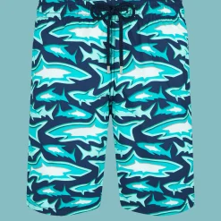 Vilebrequin Men Long Swim Trunks Requins 3D*Men The Long