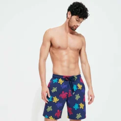 Vilebrequin Men Long Swim Trunks Ronde Des Tortues*Men The Long