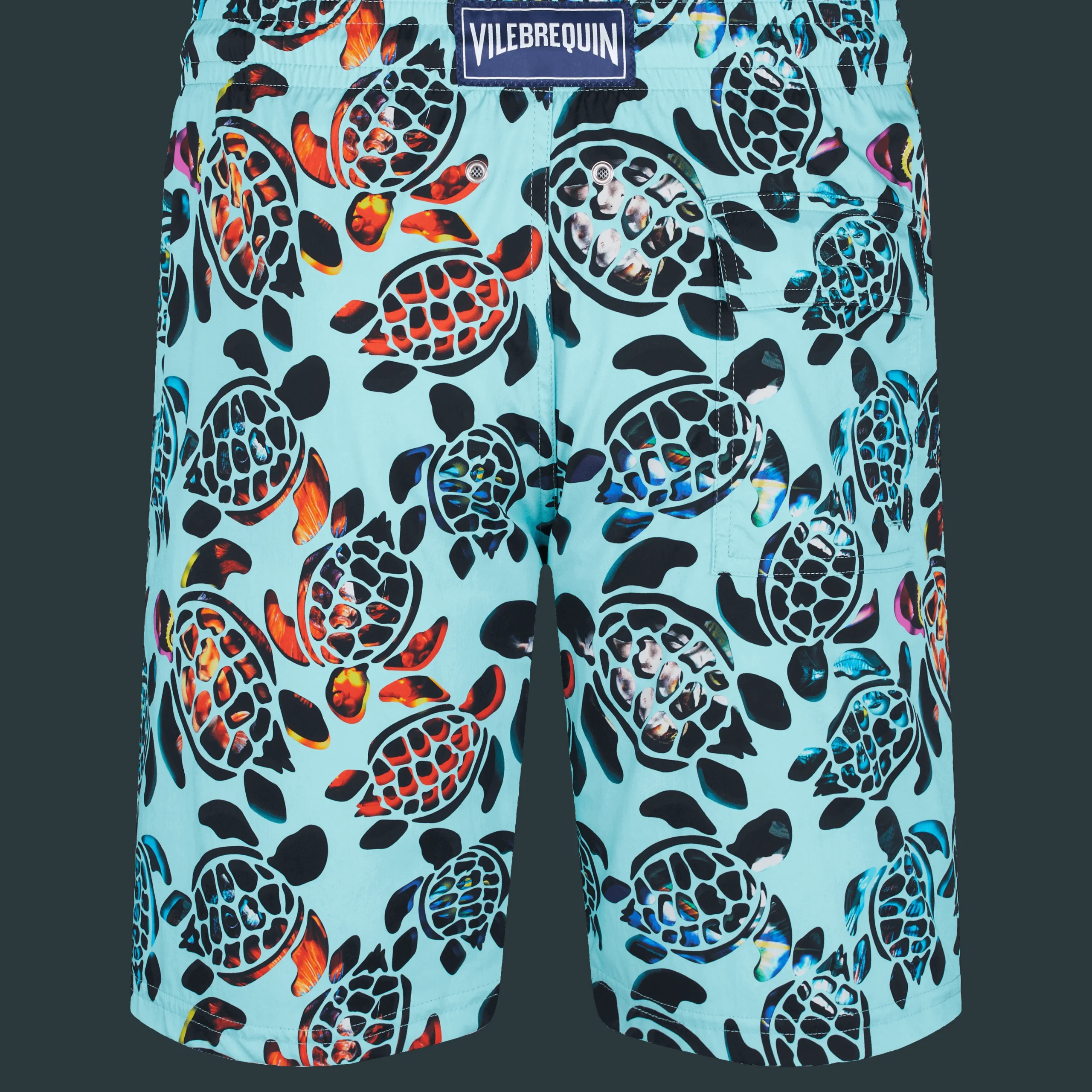 Vilebrequin Men Long Swim Trunks Screen Turtles*Men The Long