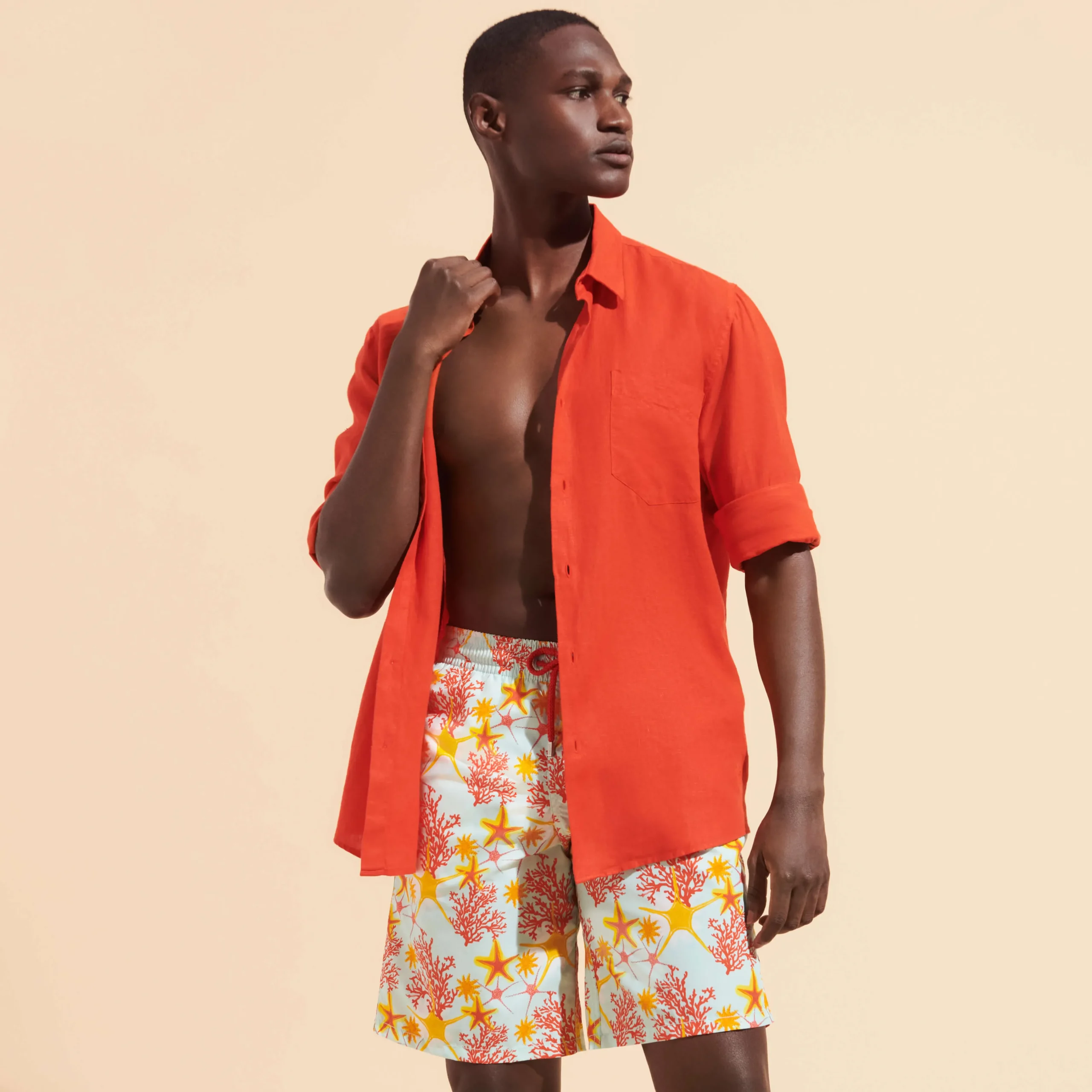 Vilebrequin Men Long Swim Trunks Starlettes & Coraux*Men The Long