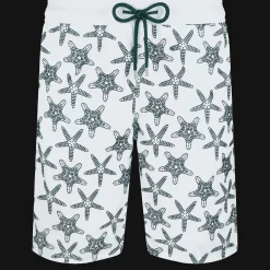 Vilebrequin Men Long Swim Trunks Starfish Dance Flocked*Men The Long
