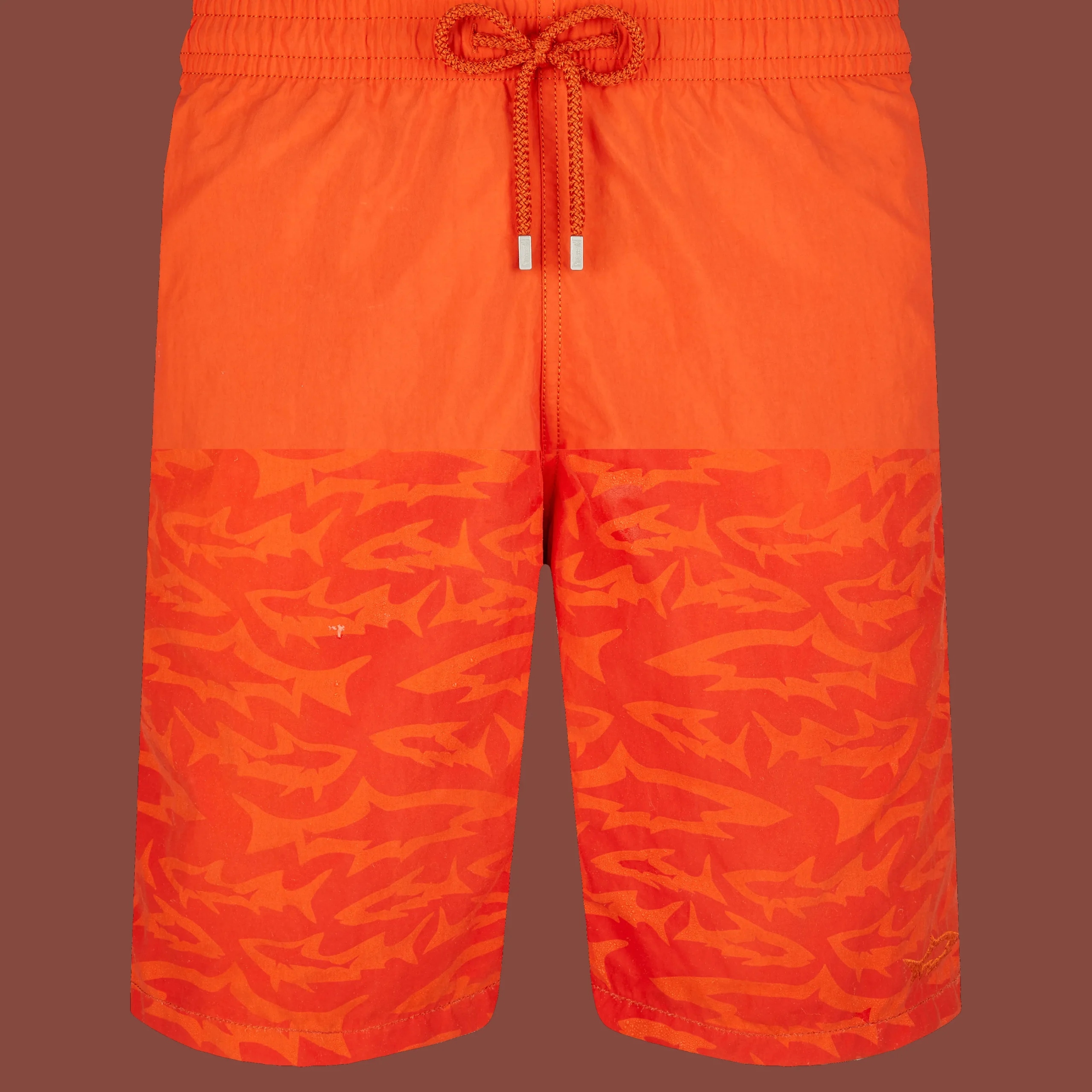 Vilebrequin Men Long Swim Trunks Water-Reactive Requins 3D*Men The Long