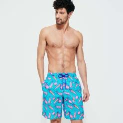 Vilebrequin Men Long Ultra-Light And Packable Swim Trunks Crevettes Et Poissons*Men The Long