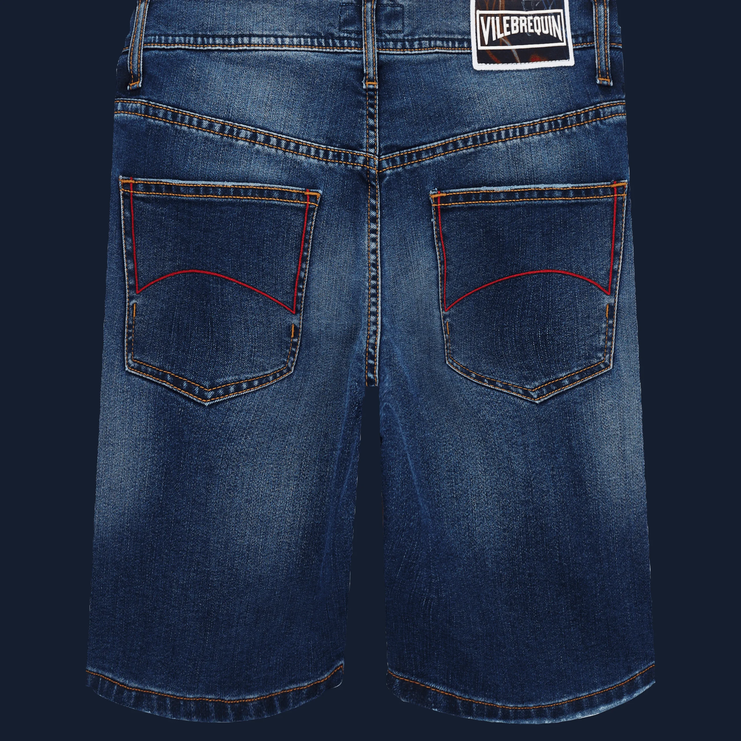 Vilebrequin Men 5-Pockets Denim Bermuda Neo Medusa*Men Bermuda Shorts