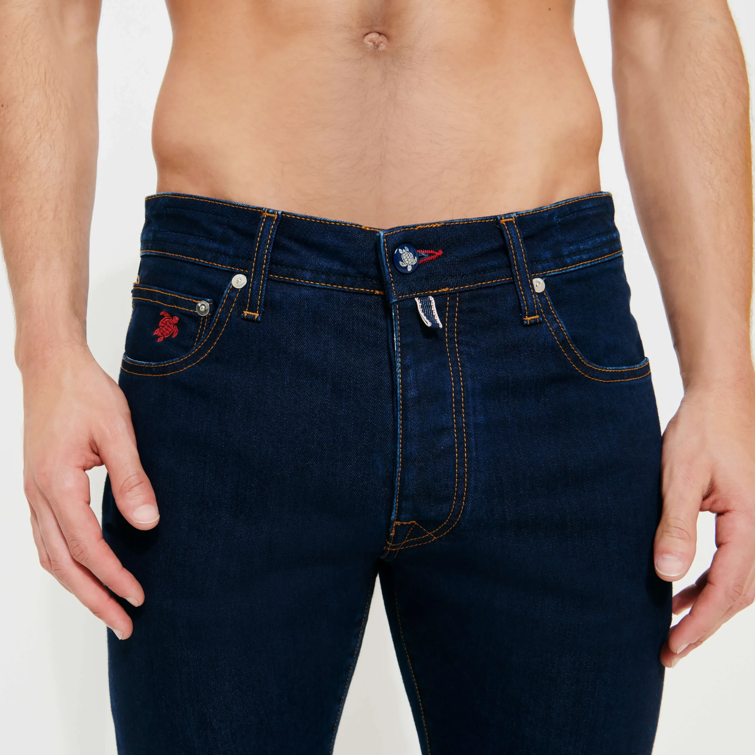 Vilebrequin Men 5-Pockets Printed Denim Pants Neo Medusa*Men Pants