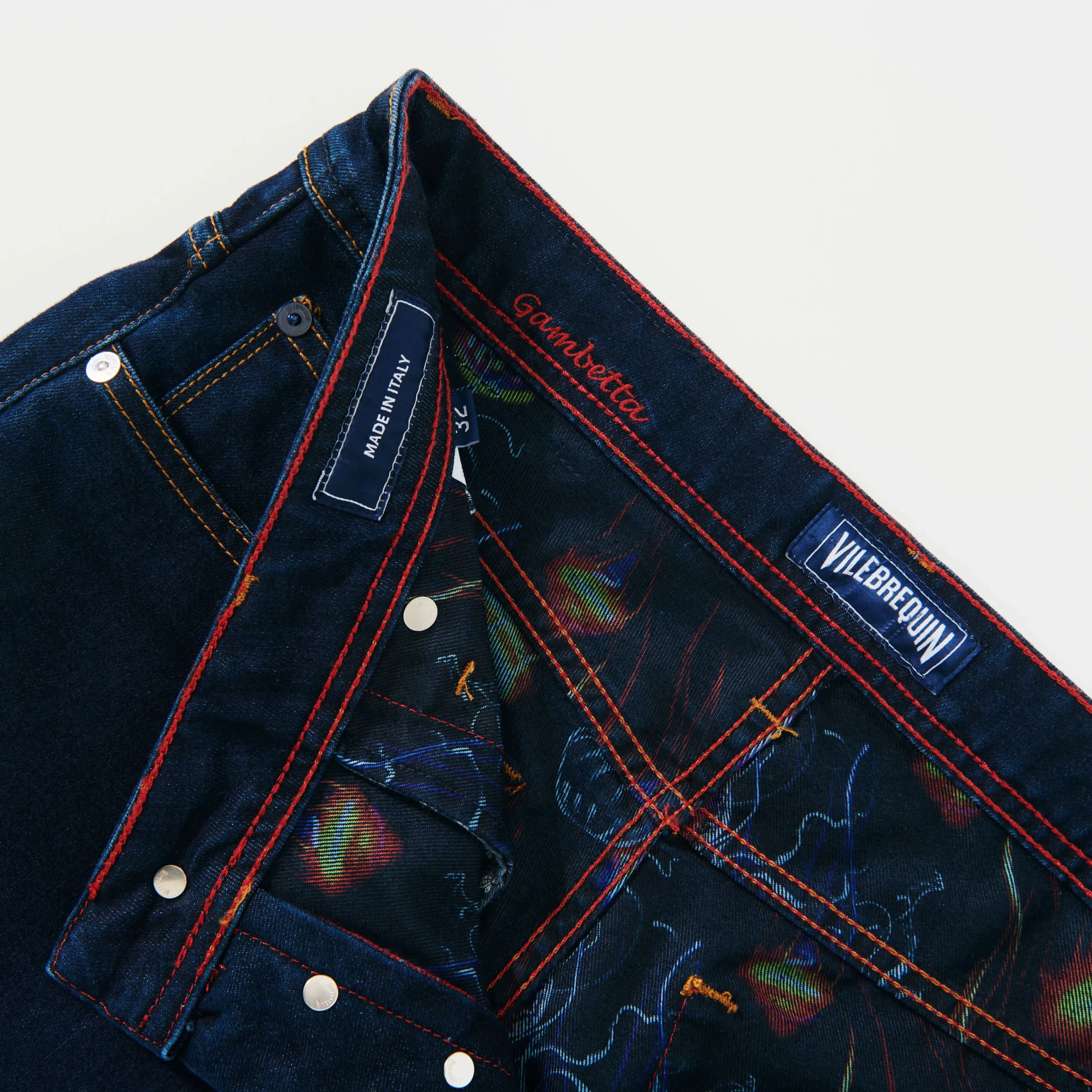 Vilebrequin Men 5-Pockets Printed Denim Pants Neo Medusa*Men Pants