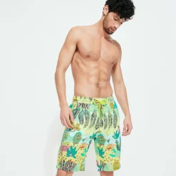 Vilebrequin Men Printed Linen Bermuda Jungle Rousseau*Men Bermuda Shorts