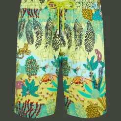 Vilebrequin Men Printed Linen Bermuda Jungle Rousseau*Men Bermuda Shorts