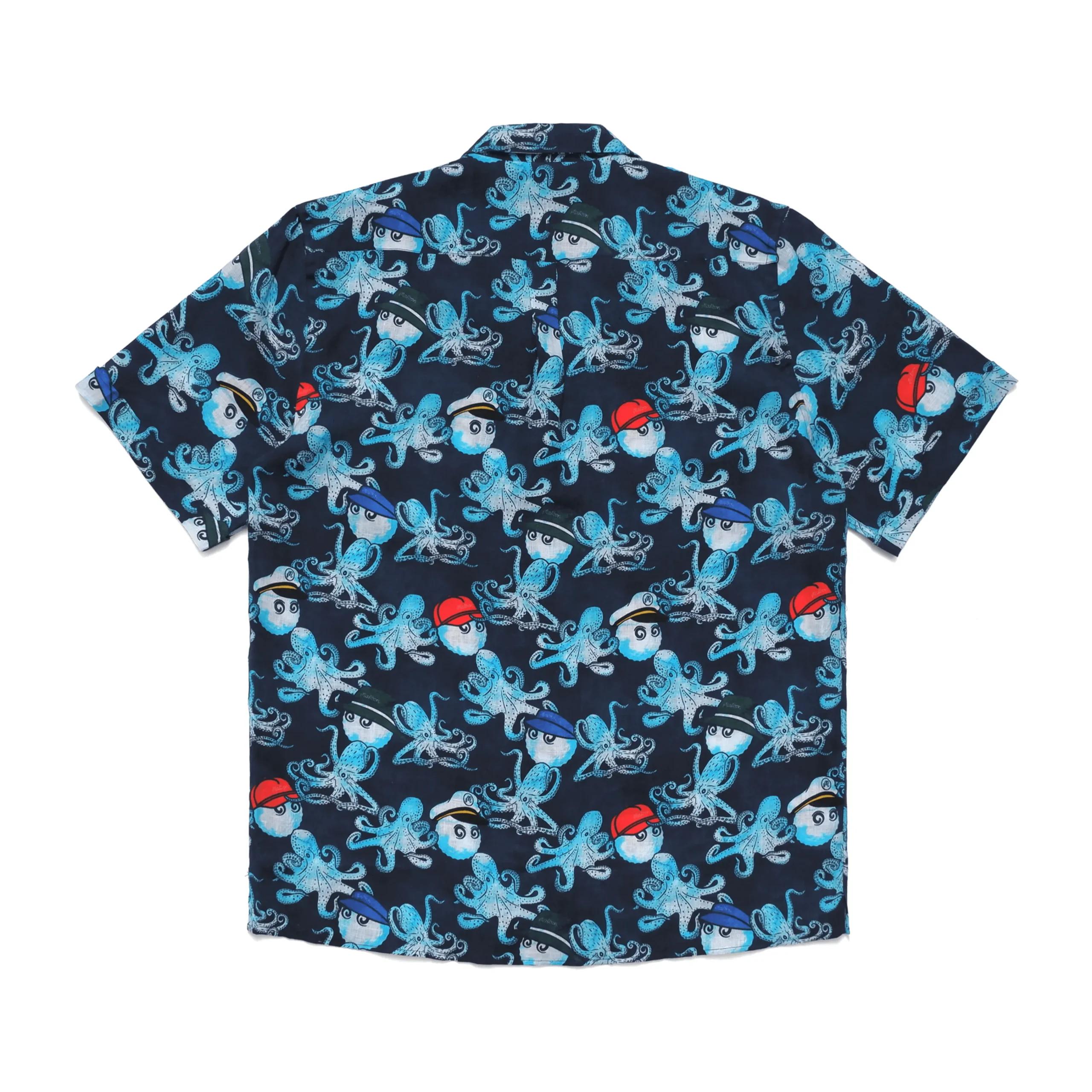 Vilebrequin Men Printed Linen Bowling Shirt - X Malbon*Men Shirts