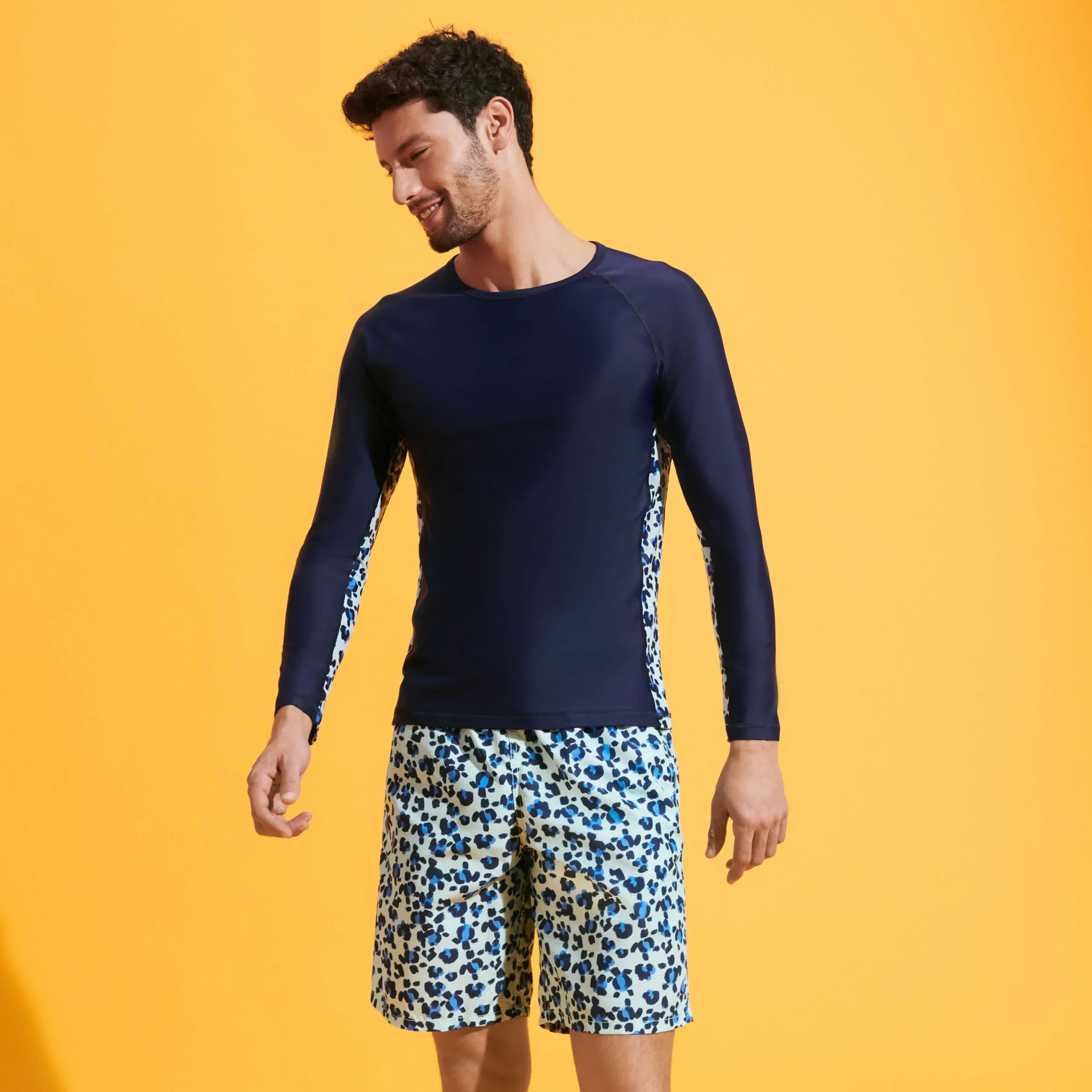 Vilebrequin Men Rashguard Long Sleeves Turtles Leopard*Men Rashguards