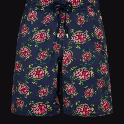 Vilebrequin Men Stretch Long Swim Trunks Provencal Turtles*Men The Long