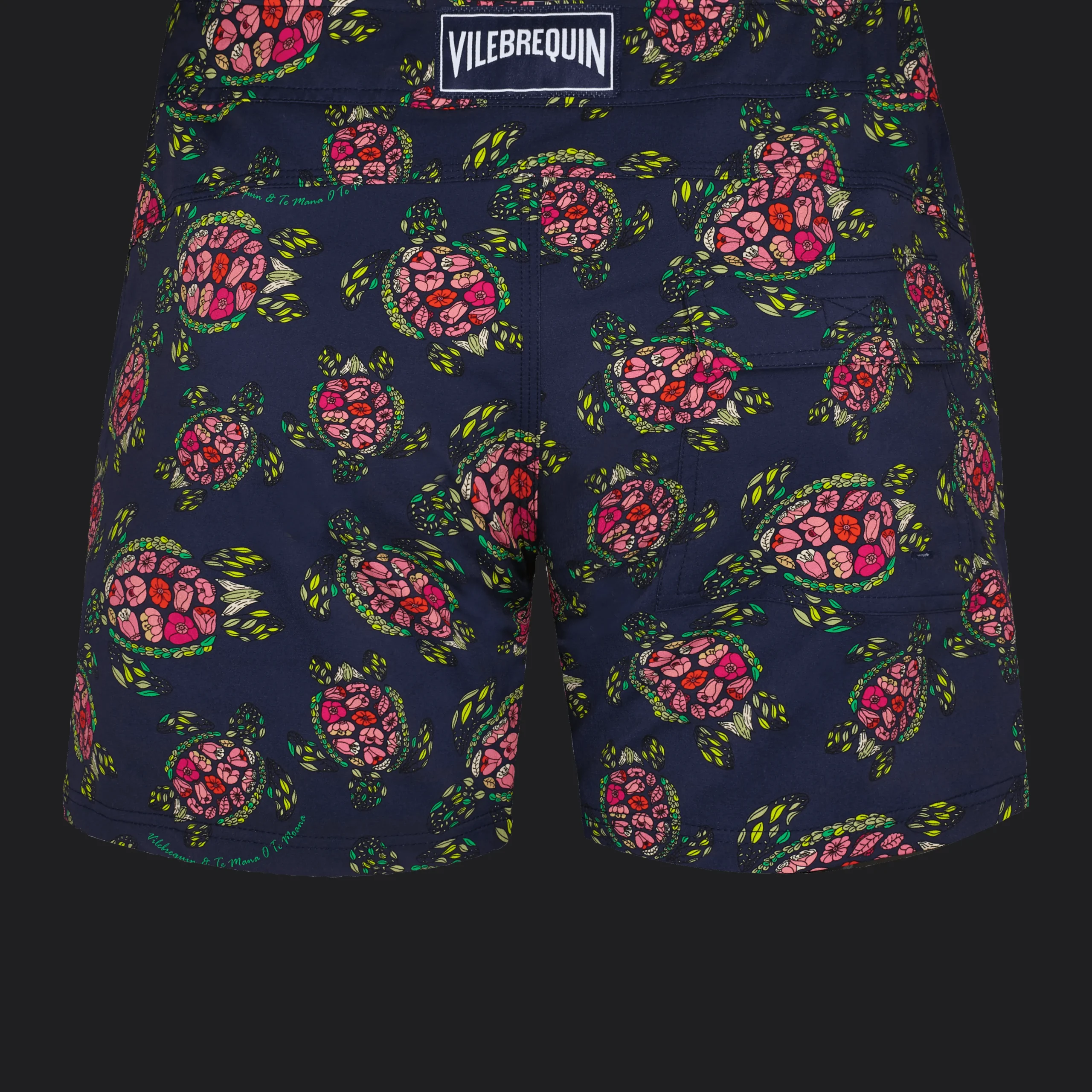 Vilebrequin Men Stretch Short Swim Trunks Flat Belt Provencal Turtles*Men The Flat Belt