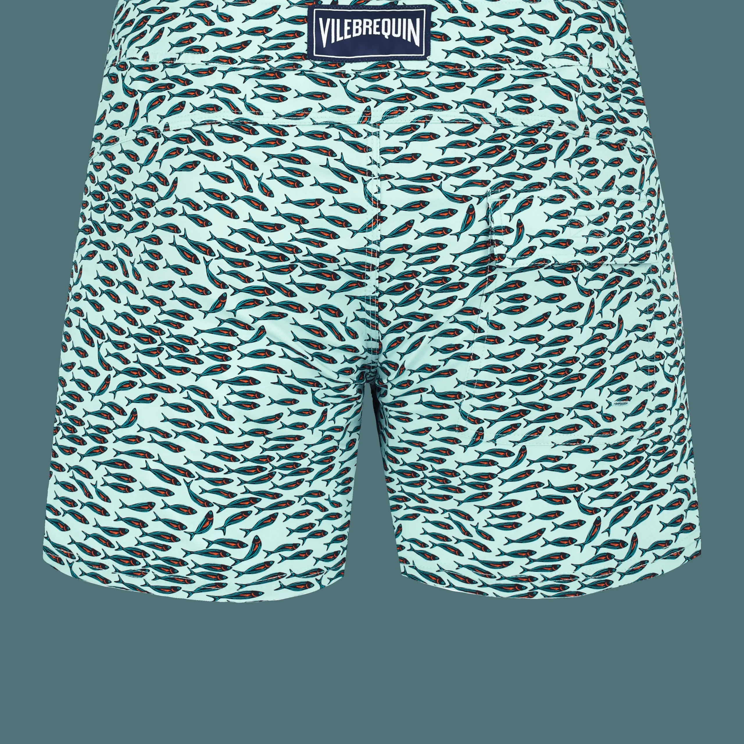 Vilebrequin Men Stretch Short Swim Trunks Flat Belt Gulf Stream*Men The Flat Belt