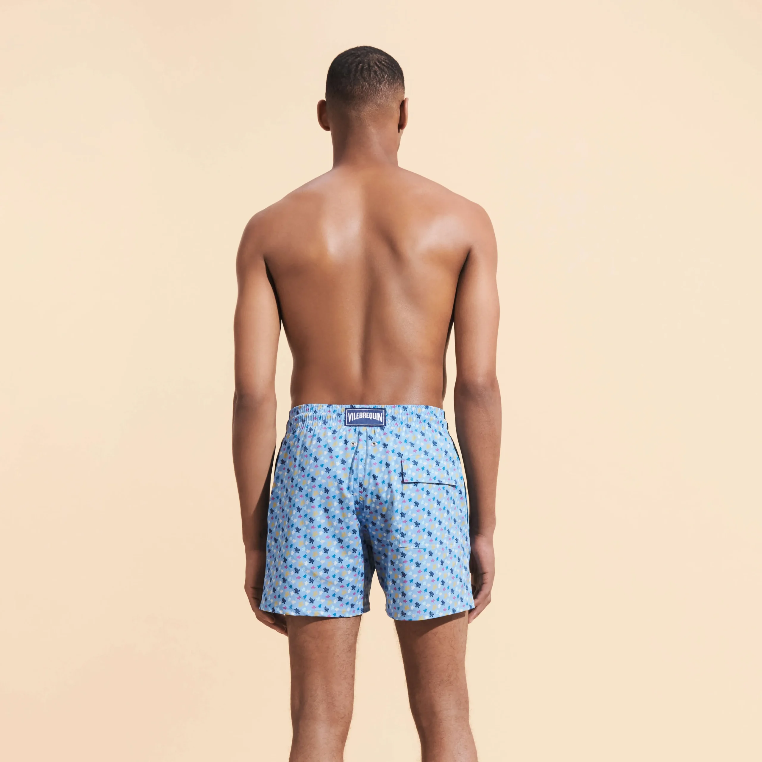 Vilebrequin Men Stretch Swim Shorts Micro Ronde Des Tortues Rainbow*Men The Stretch Fabric