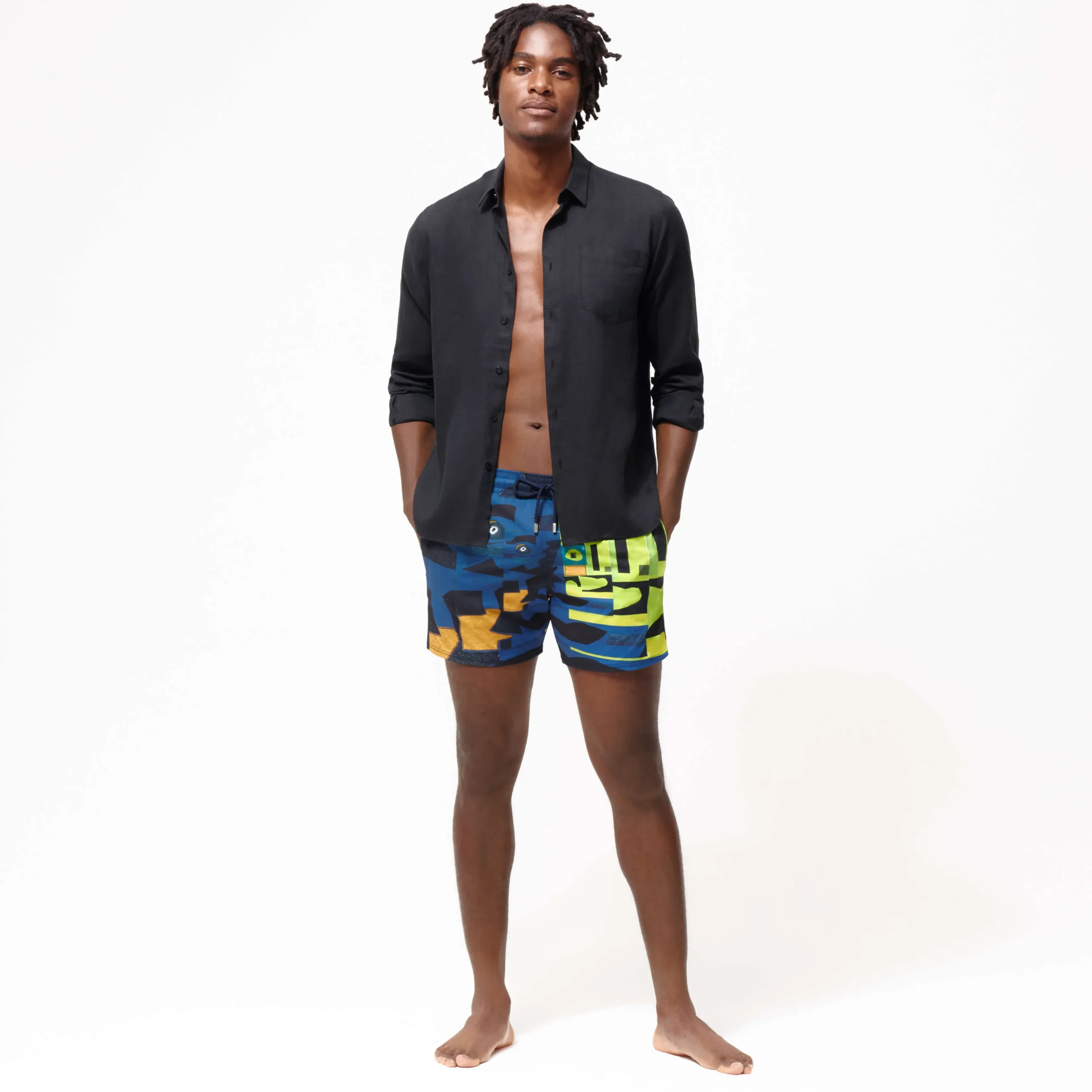 Vilebrequin Men Stretch Swim Trunks Eternite - X Deux Femmes Noires*Men The Stretch Fabric