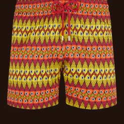Vilebrequin Men Stretch Swim Trunks Fish On Line*Men The Stretch Fabric