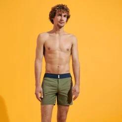 Vilebrequin Men Stretch Swim Trunks Flat Belt Color Block*Men The Flat Belt
