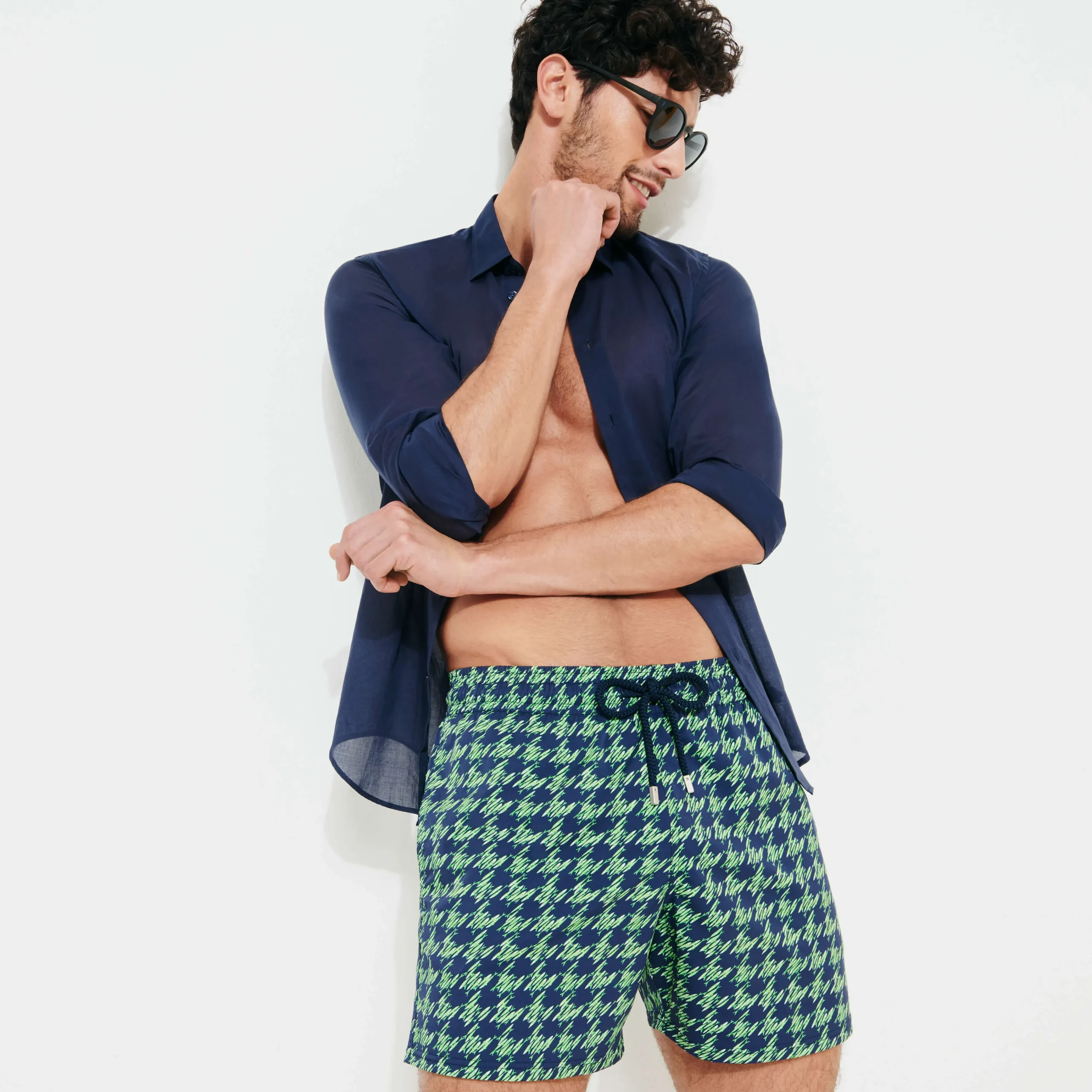 Vilebrequin Men Stretch Swim Trunks Fish Foot*Men The Stretch Fabric