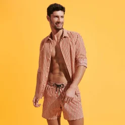 Vilebrequin Men Stretch Swim Trunks Micro Mouettes*Men The Stretch Fabric
