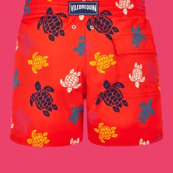 Vilebrequin Men Stretch Swim Trunks Ronde Des Tortues Multicolores*Men The Stretch Fabric