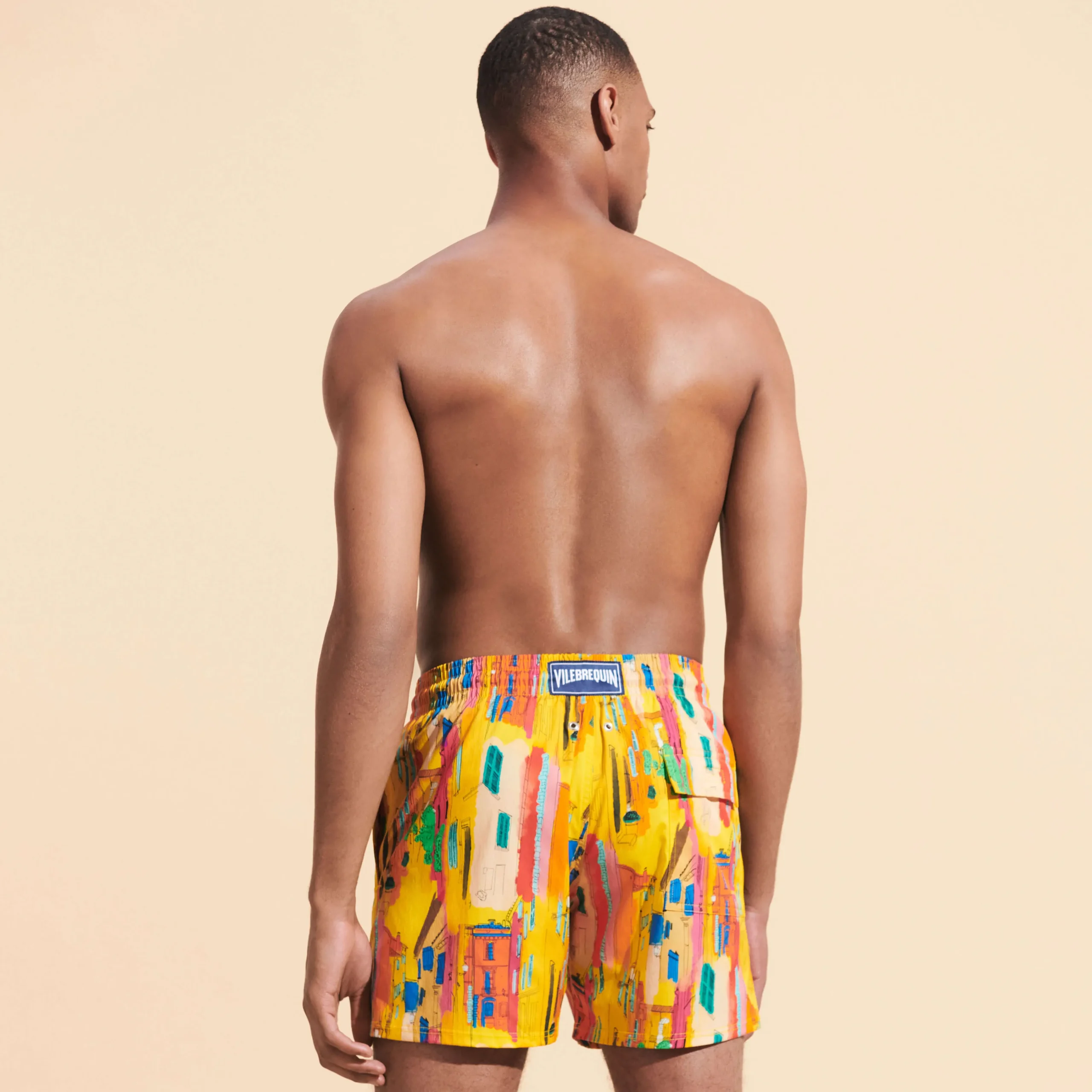 Vilebrequin Men Stretch Swim Trunks Sunny Streets*Men The Stretch Fabric