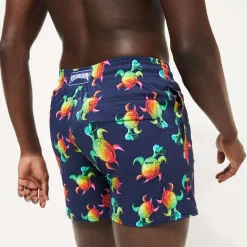 Vilebrequin Men Stretch Swim Trunks Tortues Rainbow Multicolor - X Kenny Scharf*Men The Stretch Fabric