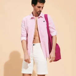 Vilebrequin Men Striped Seersucker Shirt*Men Shirts