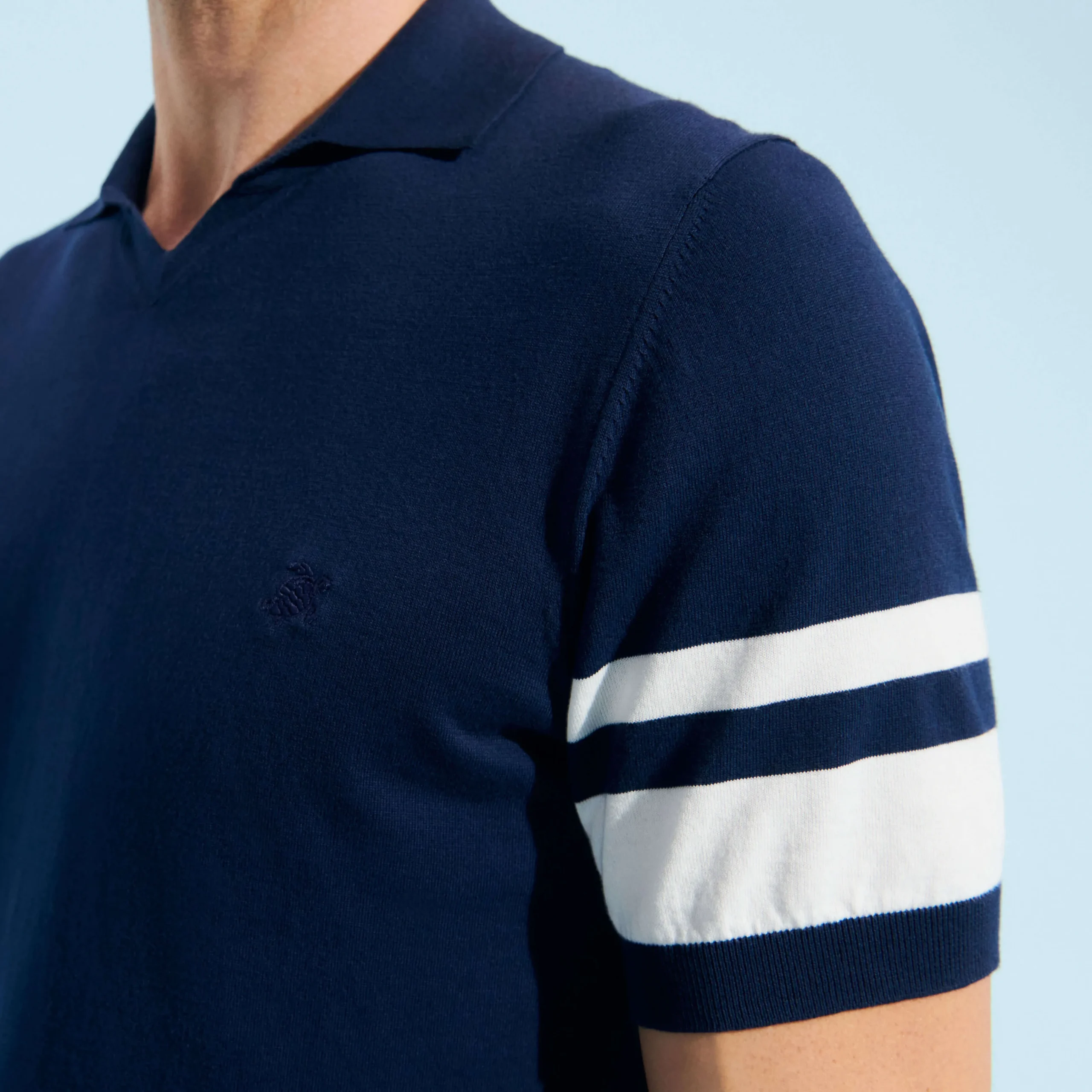 Vilebrequin Men Stripped Cotton Knit Polo*Men Polos