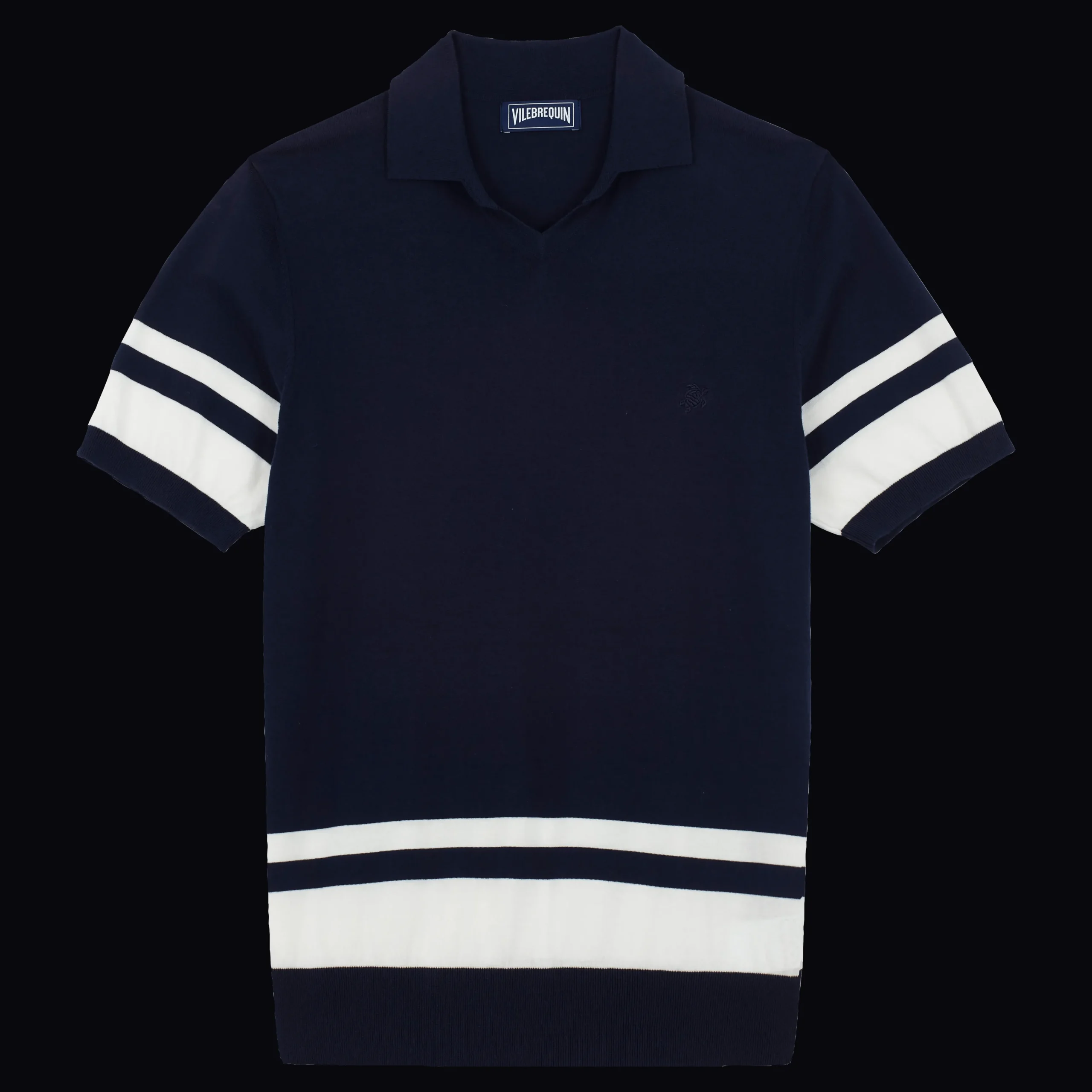 Vilebrequin Men Stripped Cotton Knit Polo*Men Polos