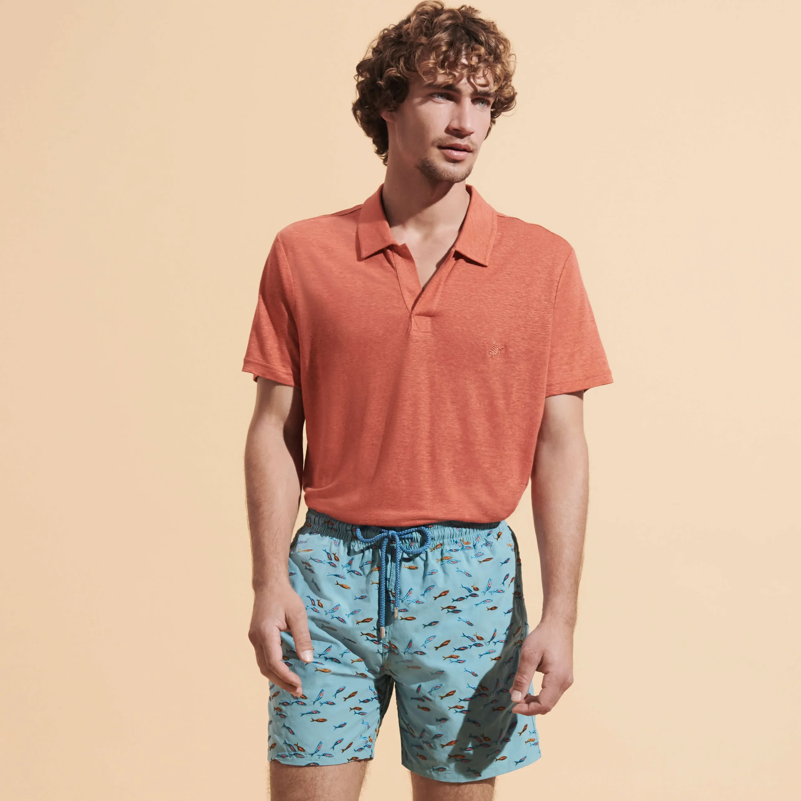 Vilebrequin Men Swim Trunks Embroidered Gulf Stream - Limited Edition*Men The Embroidered