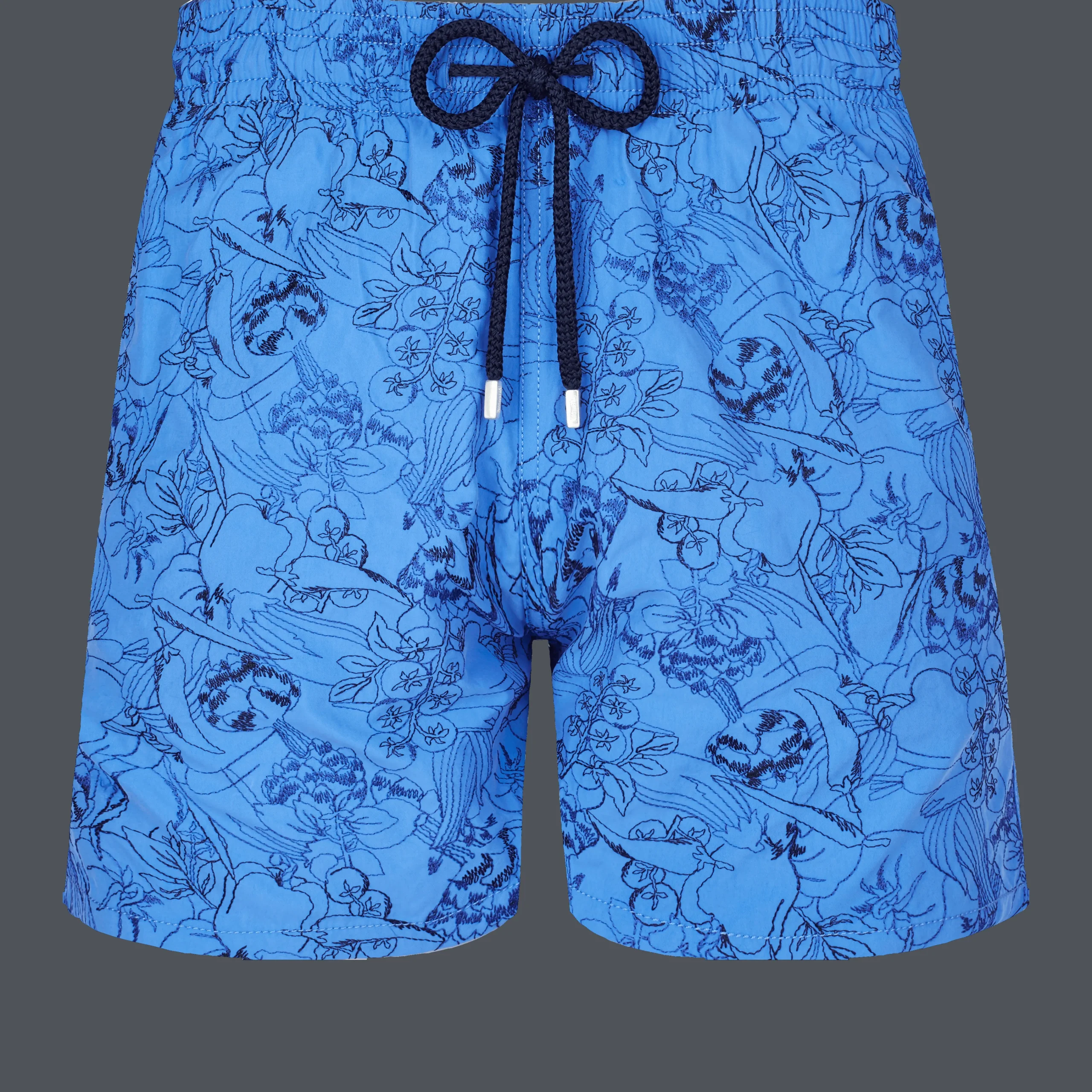 Vilebrequin Men Swim Trunks Embroidered Marche Provencal - Limited Edition*Men The Embroidered