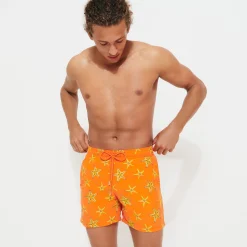 Vilebrequin Men Swim Trunks Embroidered Starfish Dance - Limited Edition*Men The Embroidered