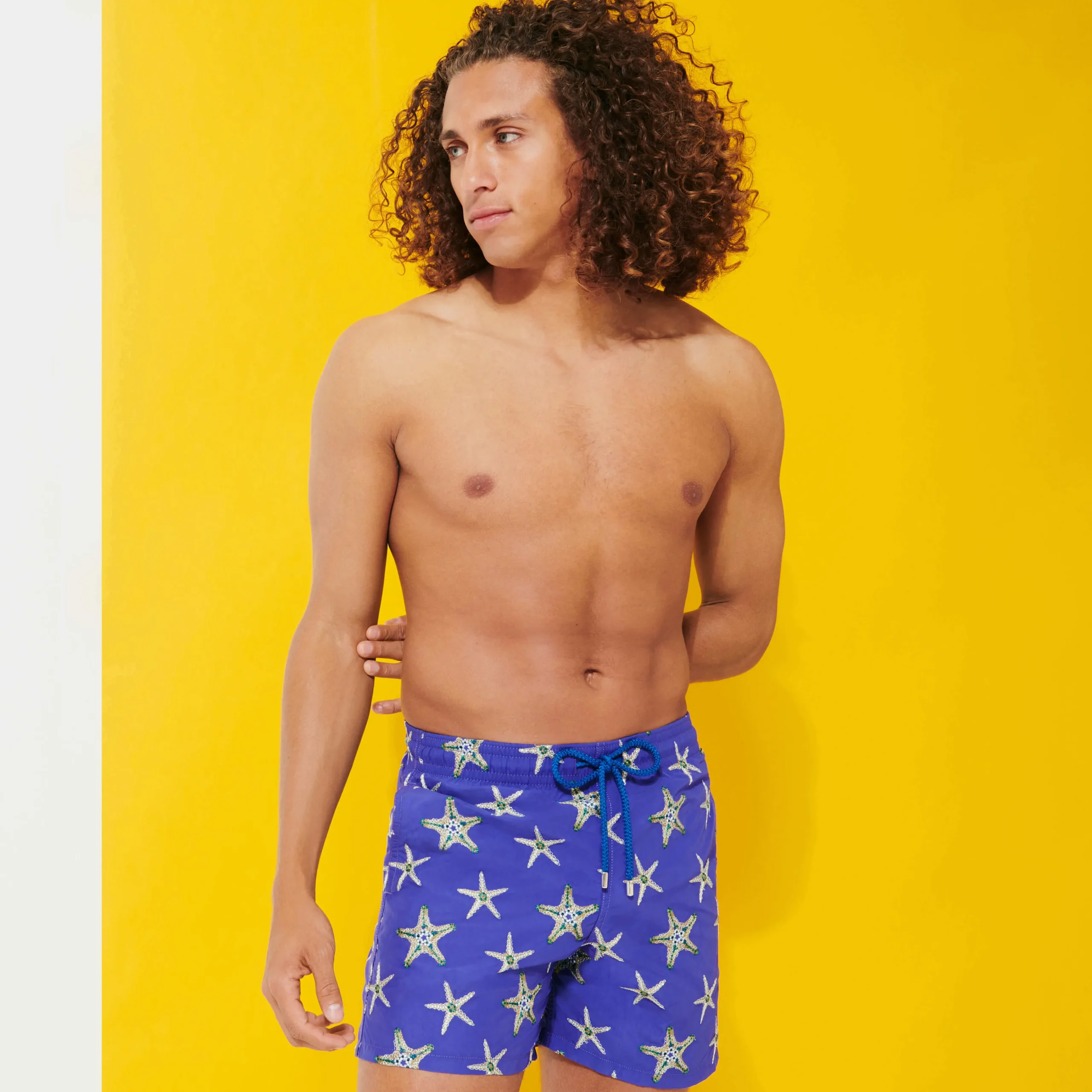 Vilebrequin Men Swim Trunks Embroidered Starfish Dance - Limited Edition*Men The Embroidered