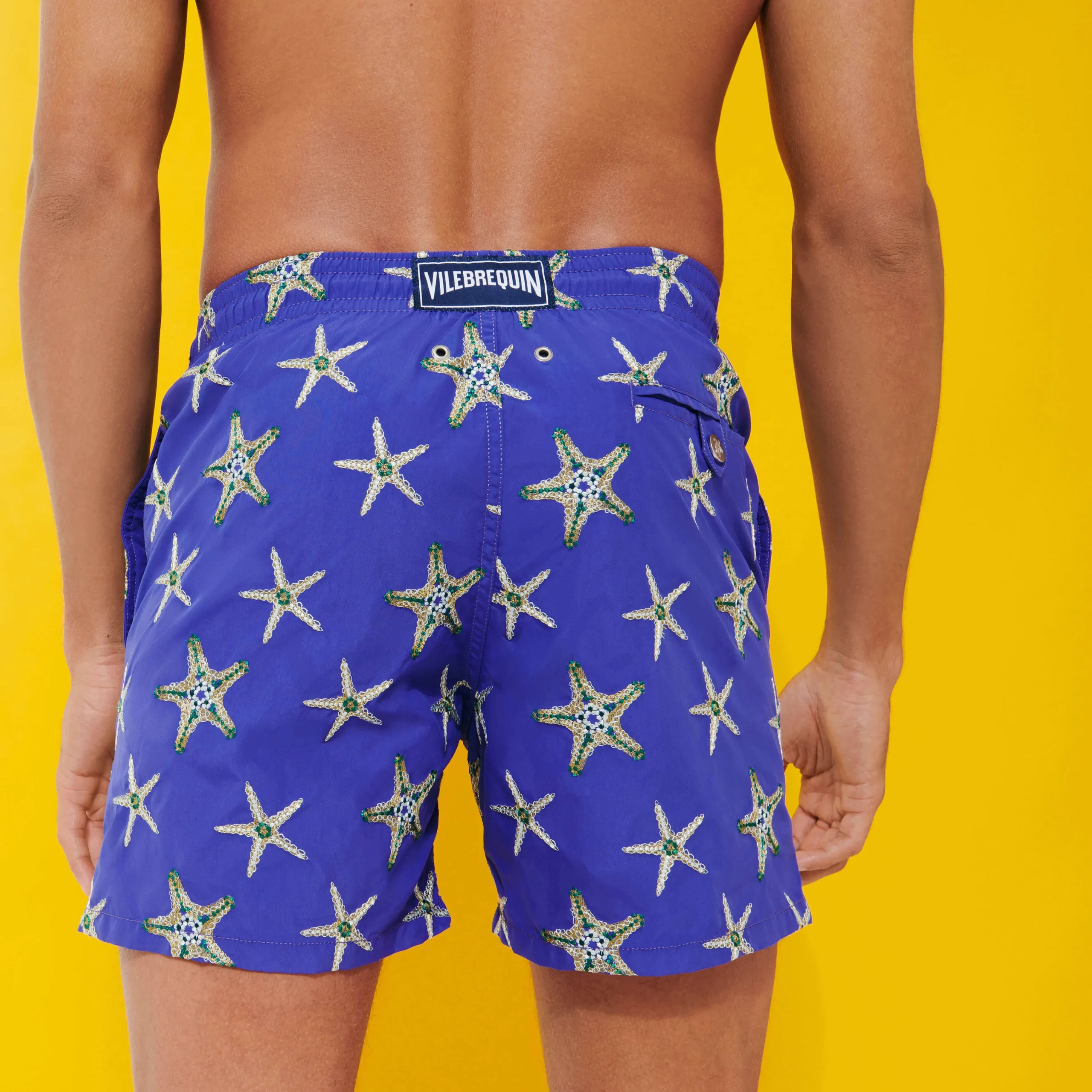 Vilebrequin Men Swim Trunks Embroidered Starfish Dance - Limited Edition*Men The Embroidered