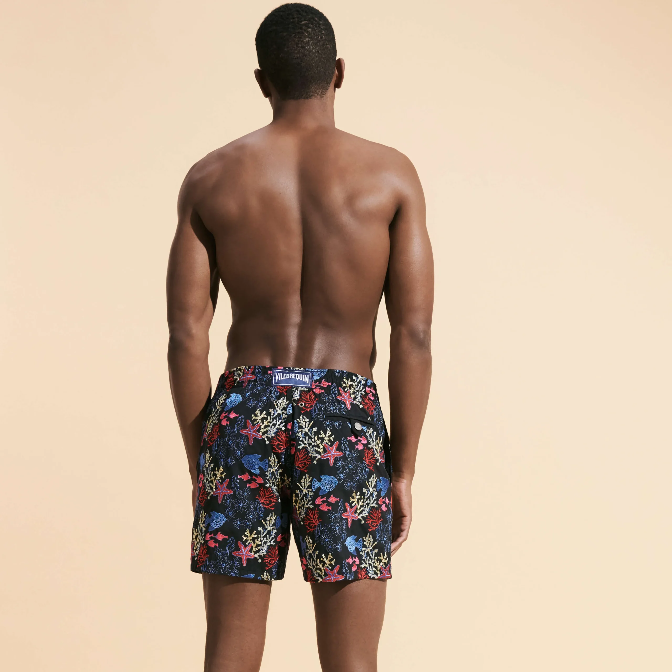 Vilebrequin Men Swim Trunks Embroidered Fond Marins - Limited Edition*Men The Embroidered