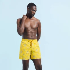 Vilebrequin Men Swim Trunks Embroidered Starfish Dance - Limited Edition*Men The Embroidered