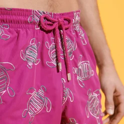 Vilebrequin Men Swim Trunks Embroidered Vbq Turtles - Limited Edition*Men The Embroidered