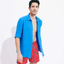 Vilebrequin Men Swim Trunks Embroidered Starfish Dance - Limited Edition*Men The Embroidered