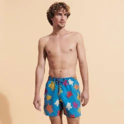 Vilebrequin Men Swim Trunks Embroidered Ronde Tortues Multicolores - Limited Edition*Men The Embroidered