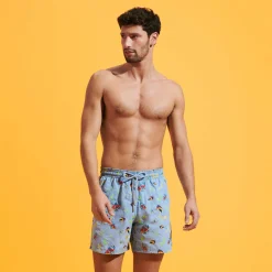 Vilebrequin Men Swim Trunks Embroidered Naive Fish - Limited Edition*Men The Embroidered