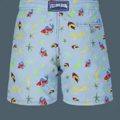 Vilebrequin Men Swim Trunks Embroidered Naive Fish - Limited Edition*Men The Embroidered