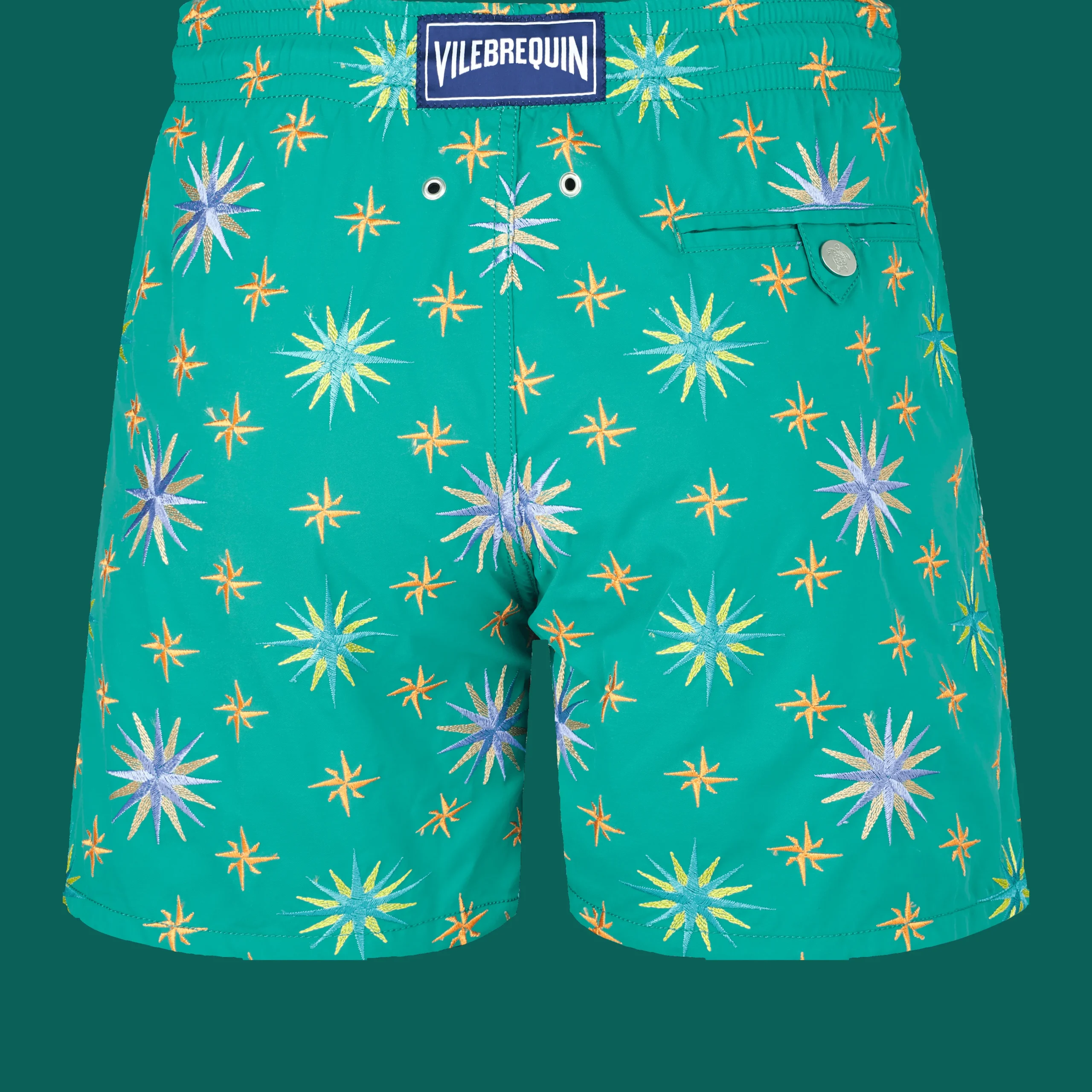 Vilebrequin Men Swim Trunks Embroidered Sud - Limited Edition*Men The Embroidered