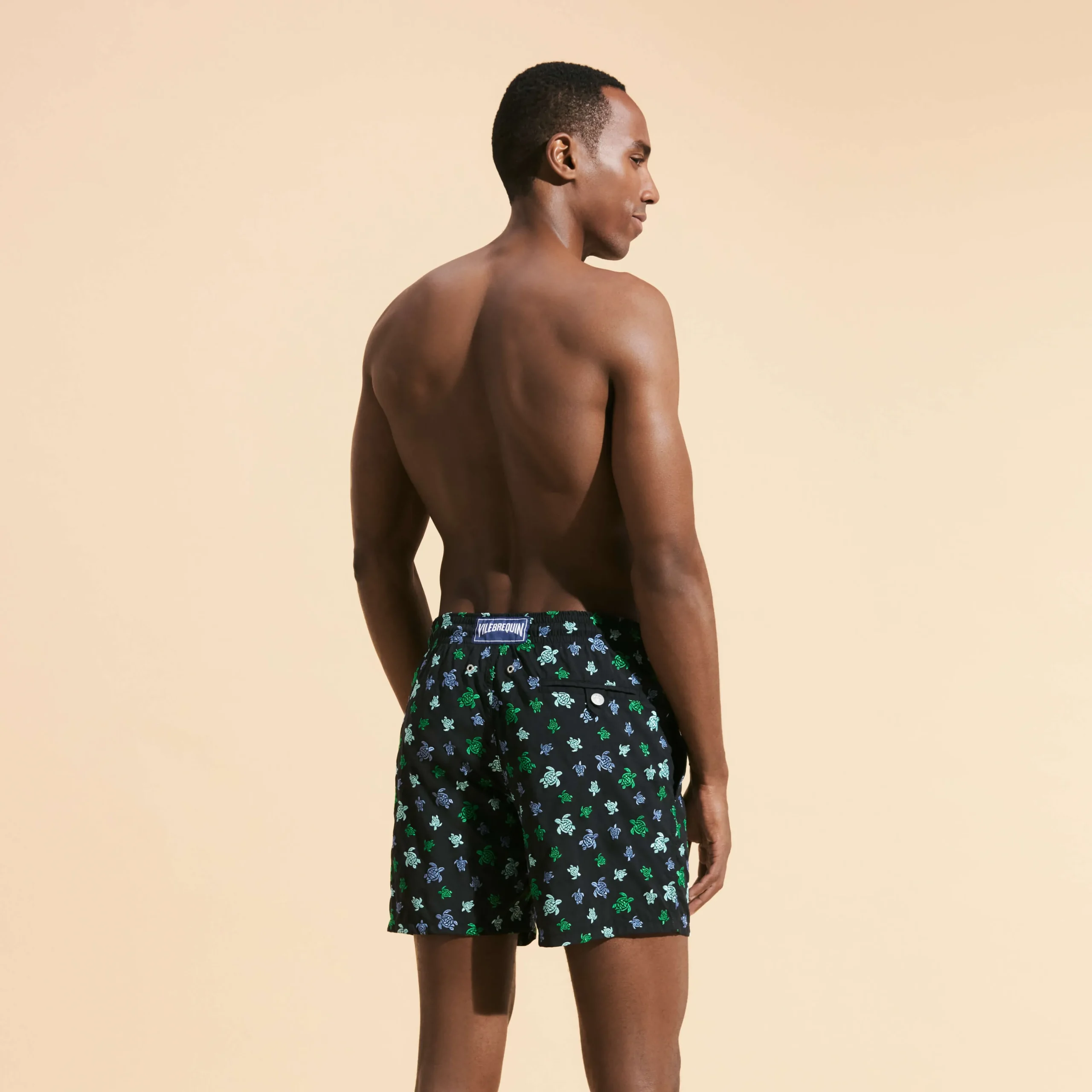 Vilebrequin Men Swim Trunks Embroidered Micro Ronde Des Tortues Rainbow - Limited Edition*Men The Embroidered