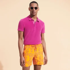 Vilebrequin Men Swim Trunks Embroidered Poulpes Neon - Limited Edition*Men The Embroidered