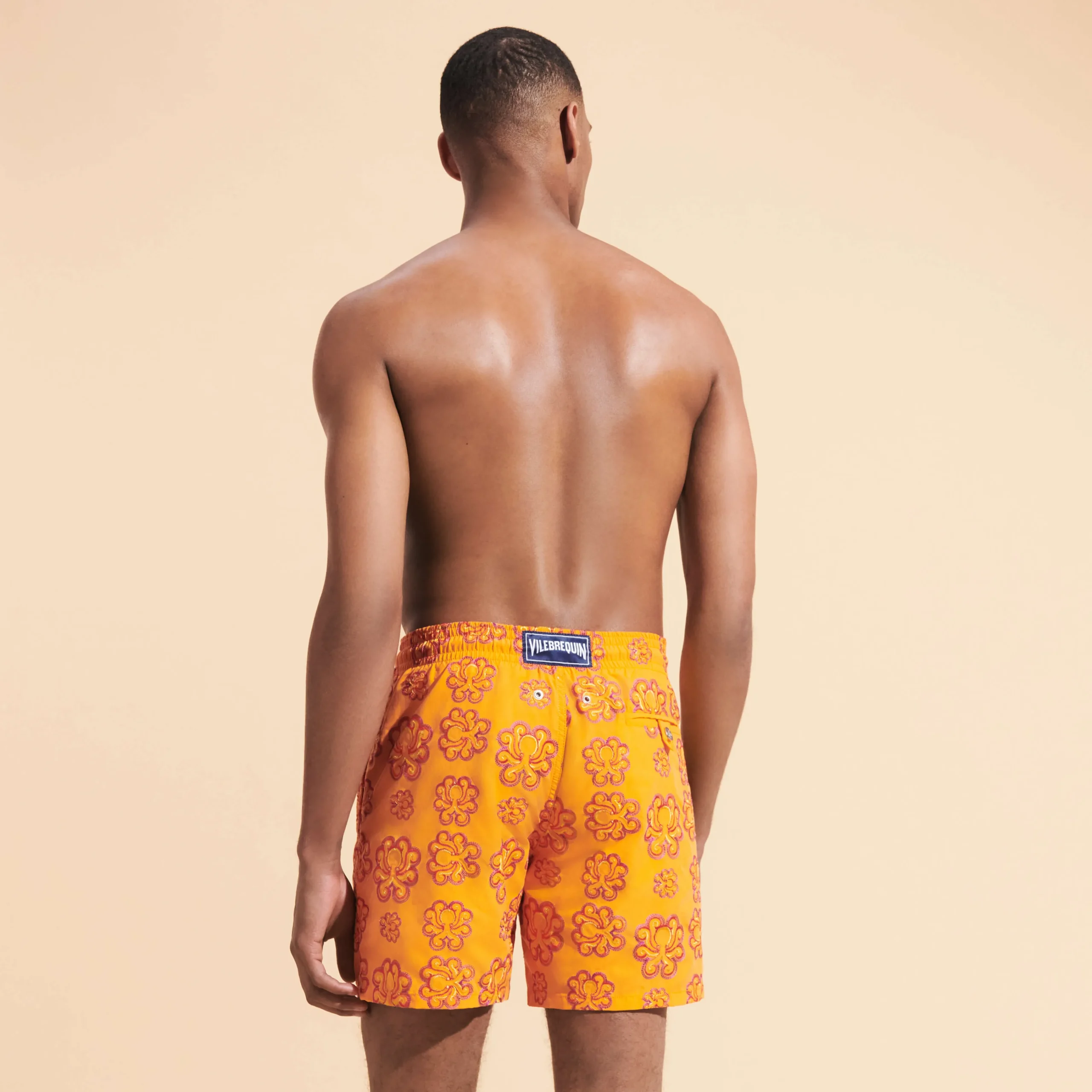 Vilebrequin Men Swim Trunks Embroidered Poulpes Neon - Limited Edition*Men The Embroidered