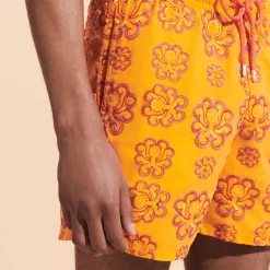 Vilebrequin Men Swim Trunks Embroidered Poulpes Neon - Limited Edition*Men The Embroidered
